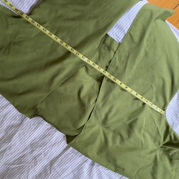 Olive green tie up blouse - Picture 6 of 6